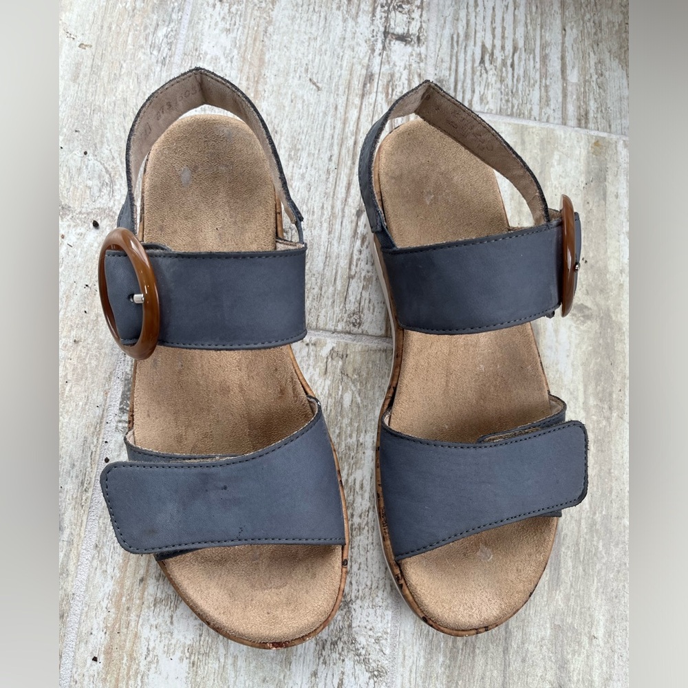 Gray Sandals with Brown Buckle by Remonte size 39